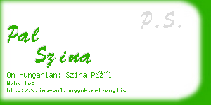 pal szina business card